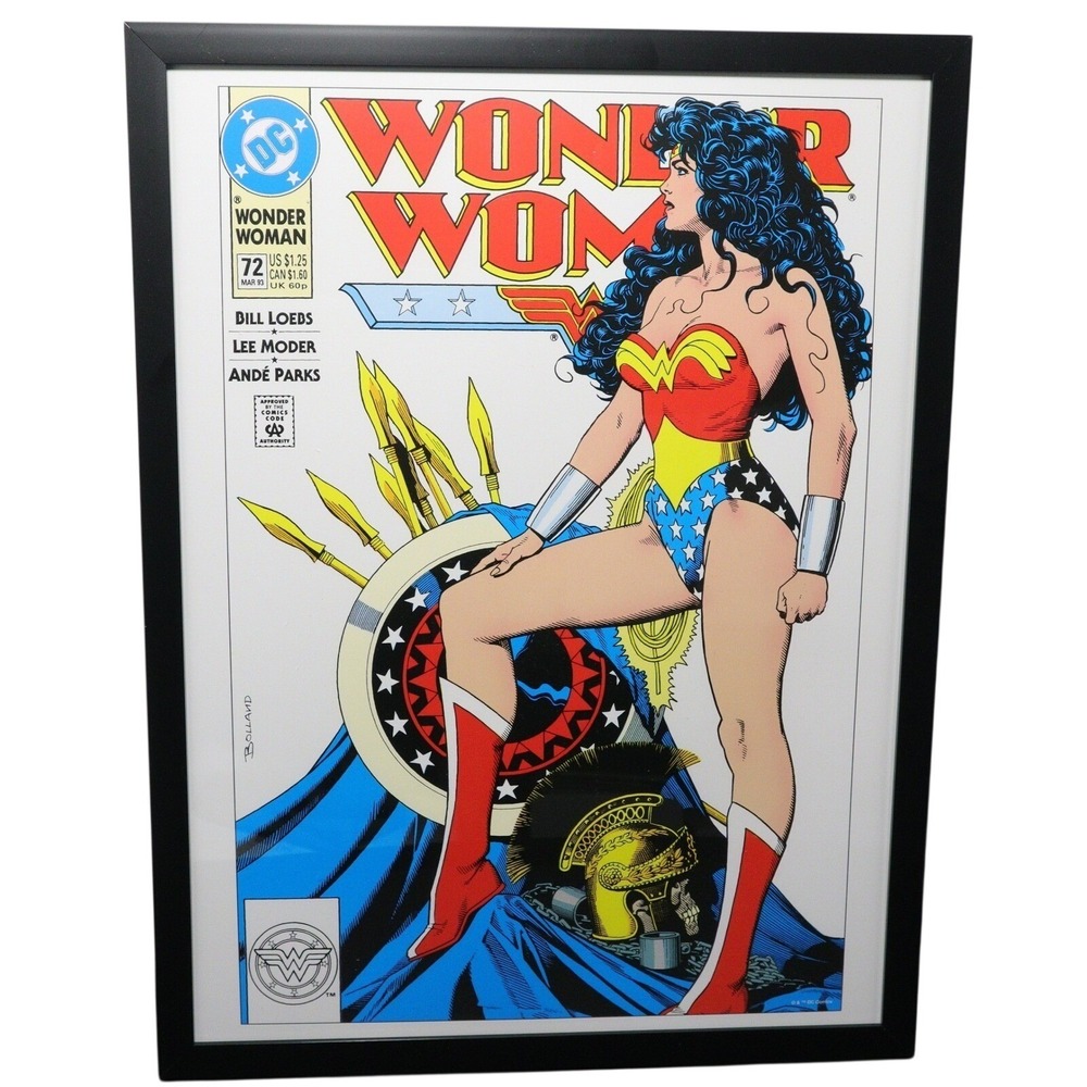 DC Comics Framed Poster Wonder Woman #72 Brian Bolland Art 12x16